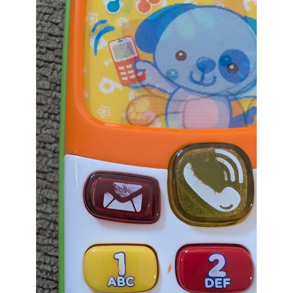 VTech‎ Little SmartPhone Orange Green Puppy Learning Toy Music Lights works